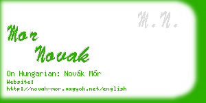mor novak business card