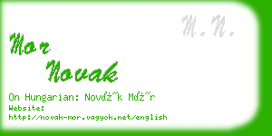 mor novak business card